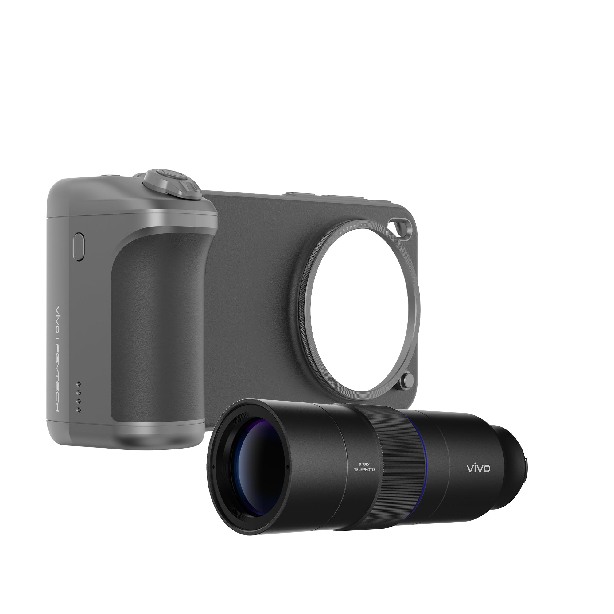Conjunto de acessórios de fotografia ZEISS incluídos no bundle do smartphone vivo X300 Pro.