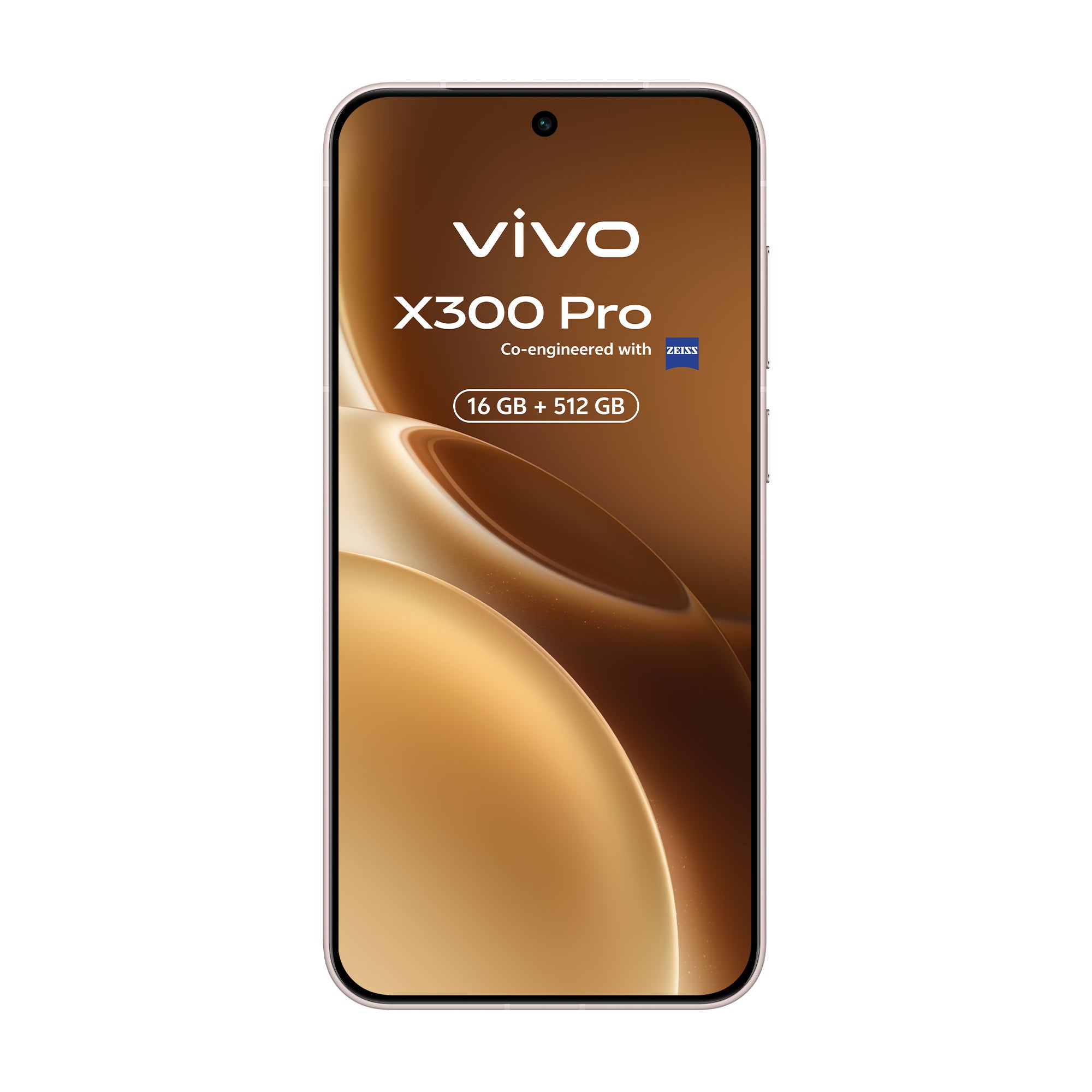 Ecrã LTPO 8T de 6.78 polegadas do vivo X300 Pro ligado, exibindo cores vibrantes.