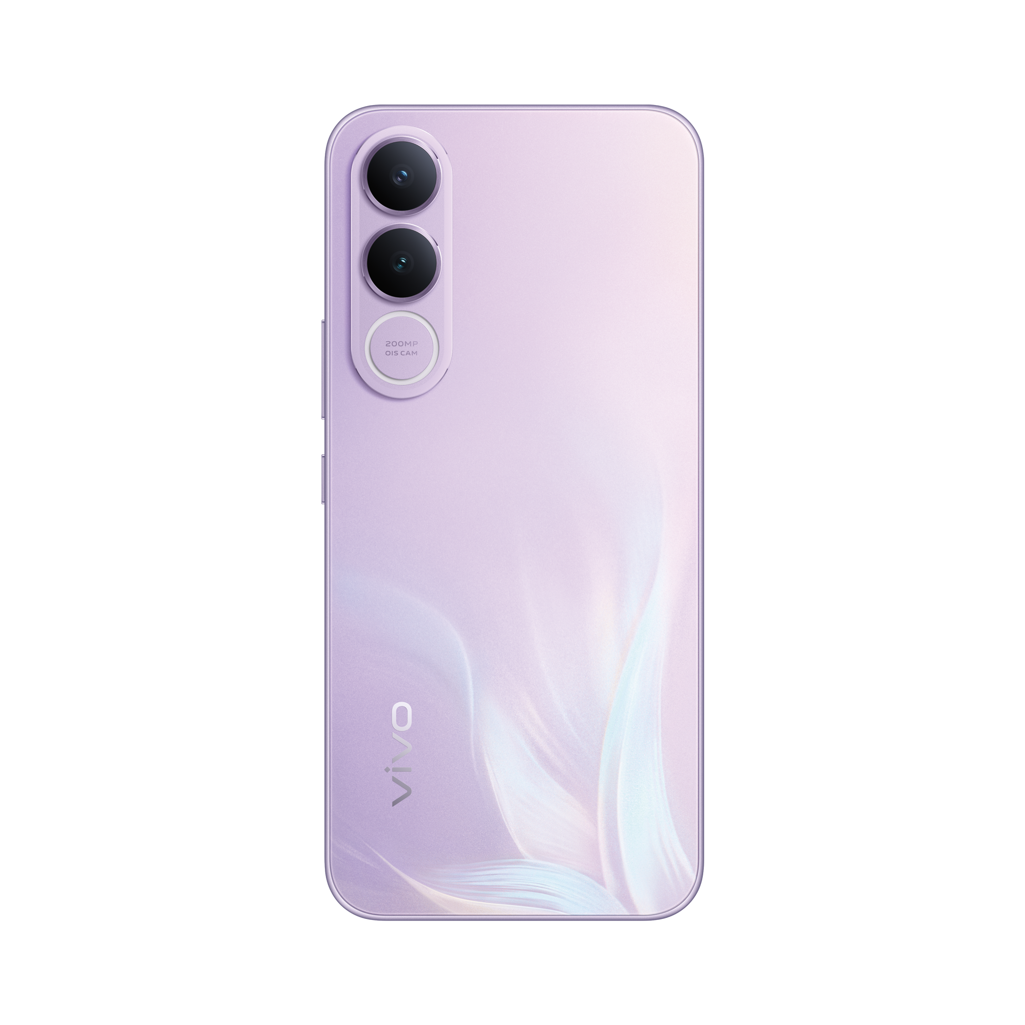 Parte traseira do vivo V70FE muse purple mostrando o sensor de 200 megapixels