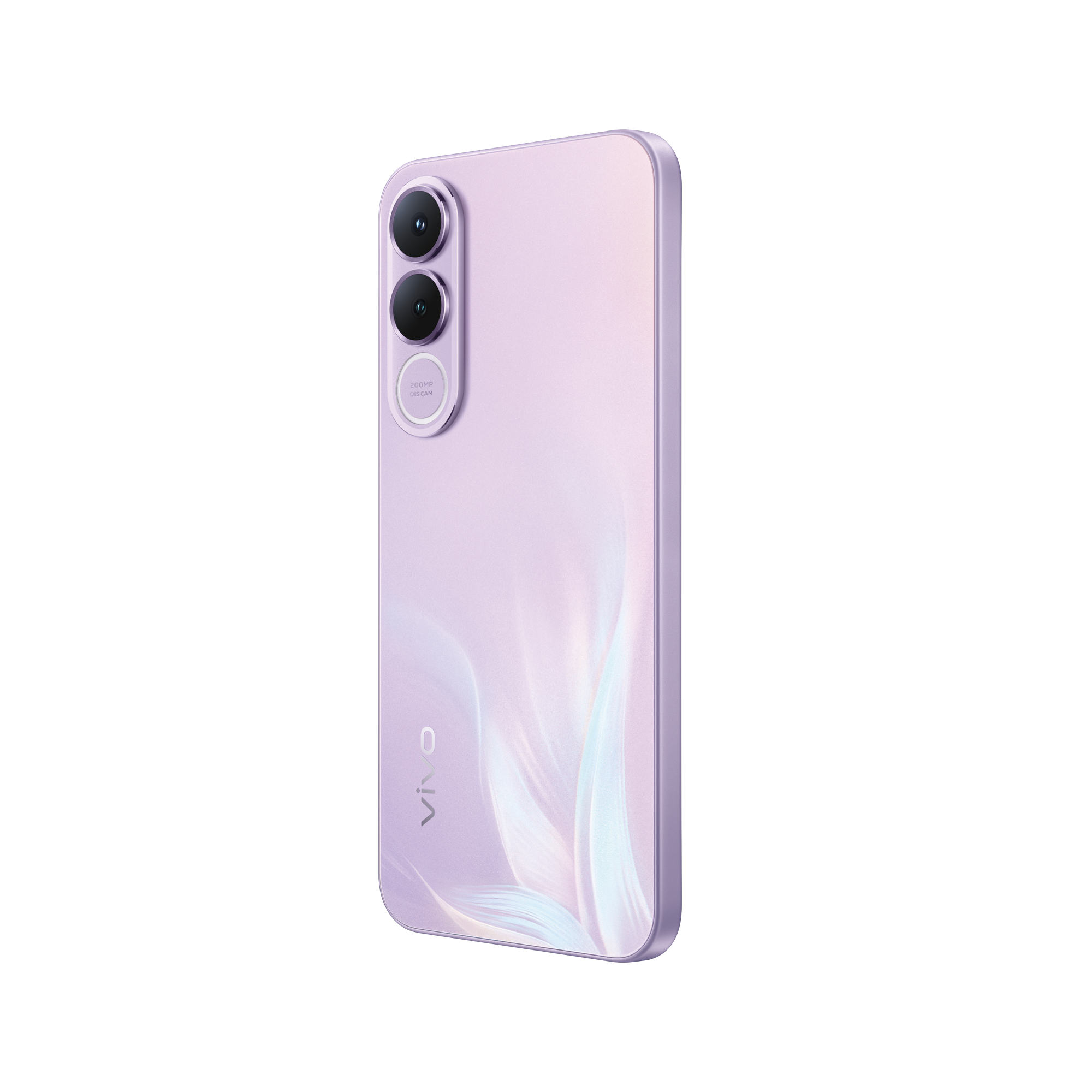 Base do vivo V70FE muse purple com entrada USB-C e grelha de colunas stereo
