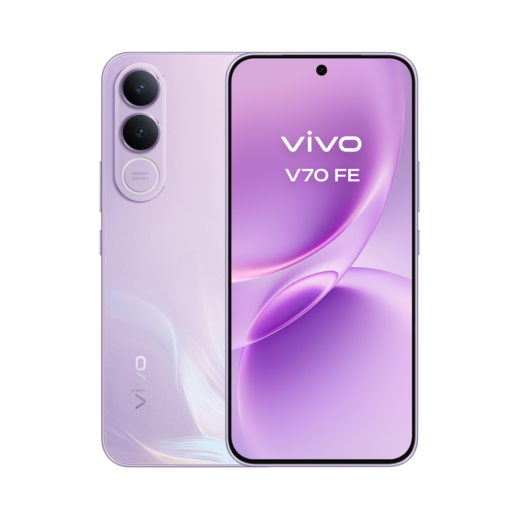 Smartphone vivo V70FE muse purple máxima ergonomia na mão