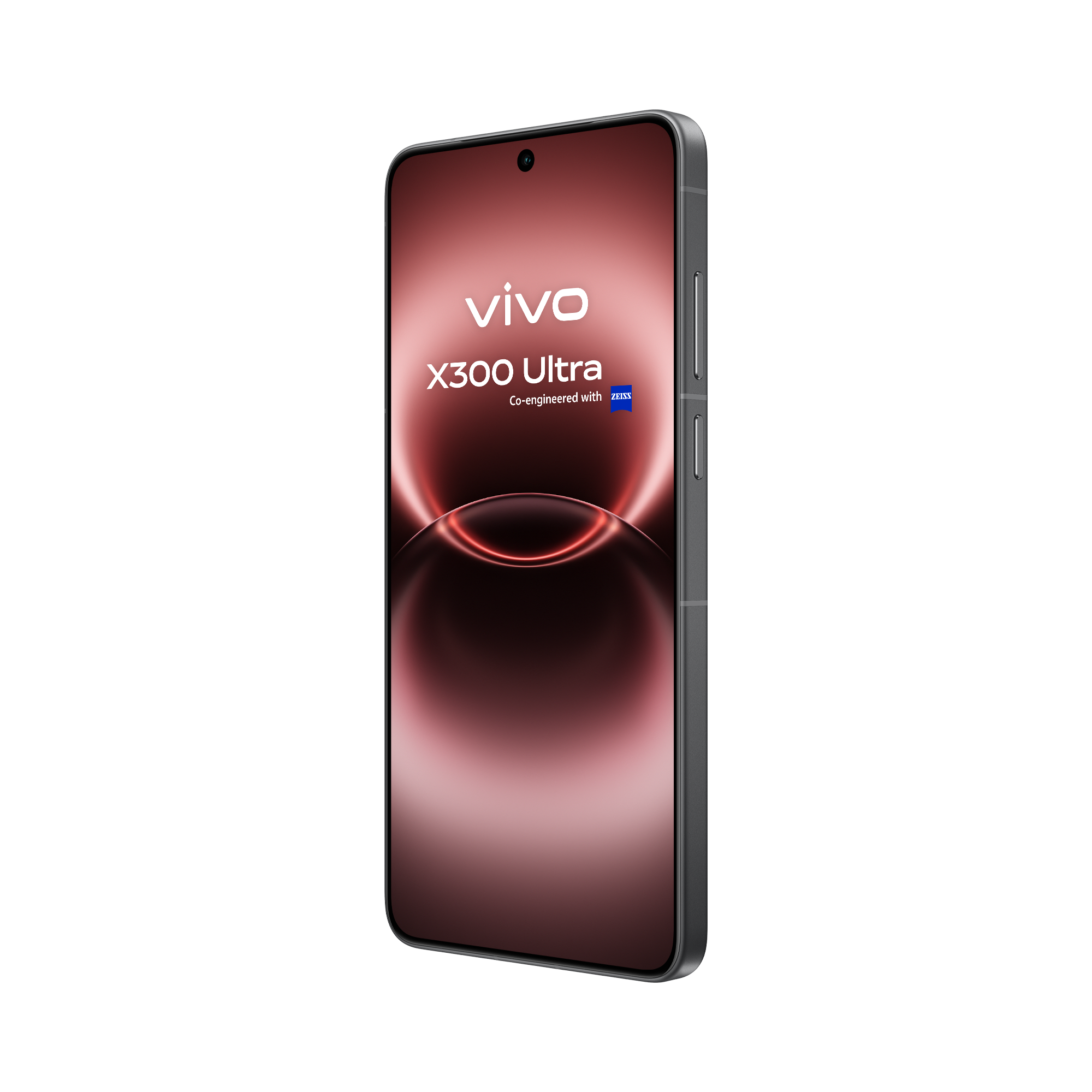 Smartphone vivo X300 Ultra de 1 TB de armazenamento e 16 GB de RAM em ângulo diagonal elegante.
