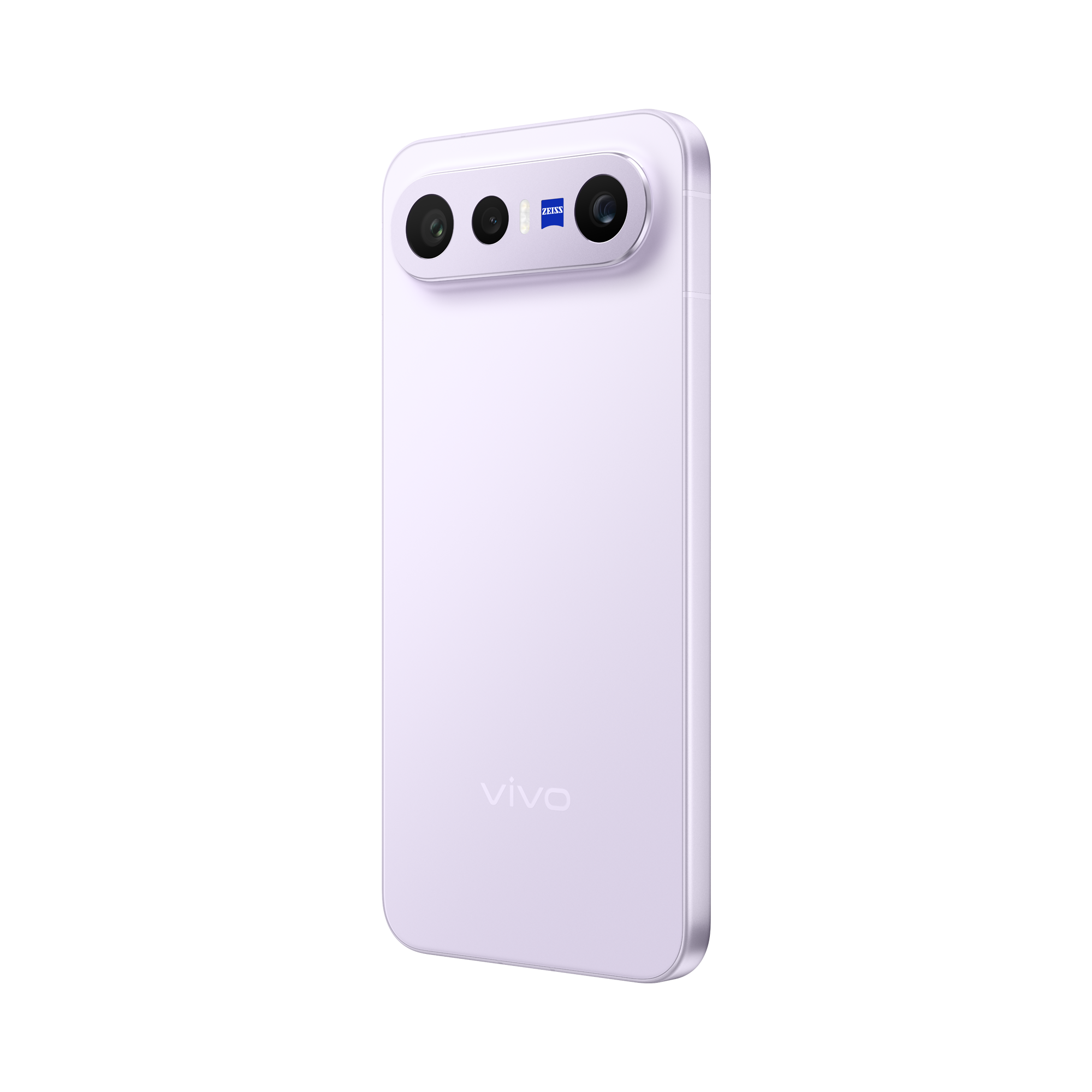 Perspectiva de uso do smartphone vivo X300FE Mist Purple demonstrando ergonomia.